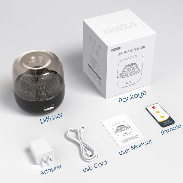 Personal Essential Oil Diffuser, 200Ml Ultrasonic Mist Fragrance Aroma Diffusers with 7 LED Color Ambient Light, Small Size for Aromatherapy,
