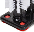 Bar Wine Glass Washer for Sink - 3 Head Bottle Brush Cleaner with Suction Base for Kitchen