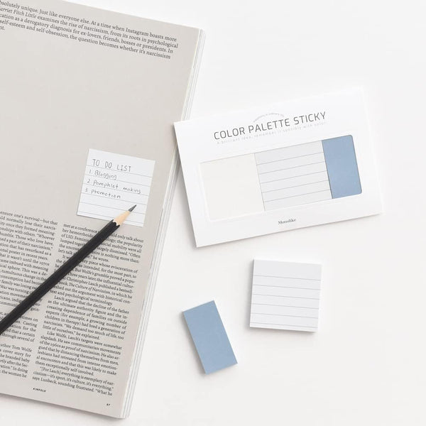 Monolike Color Palette Sticky Plan 30p A Set 4P - Self-Adhesive Memo Pad 30 Sheets