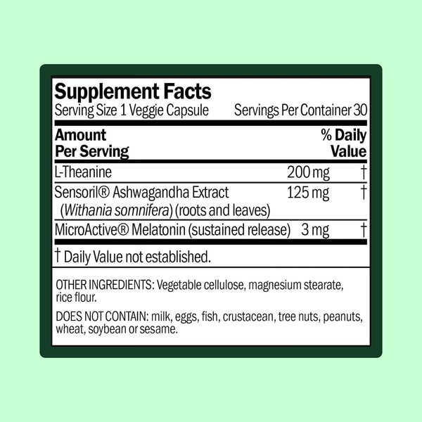 Sleep Support with Sustained-Release Melatonin | Includes L-Theanine and Ashwagandha | Promotes Relaxation and Sleep Quality | Supports Stress