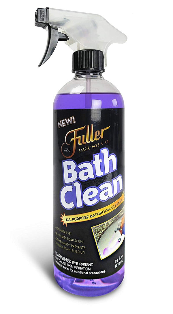 Fuller Brush Bath Clean – 24 oz Bathroom Cleaner Bottle with Spray– Dissolves Soap Scum, Hard Water Stains & Mineral Build-Up – For Sinks, Showers