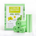 Jaoul Trash Bags 1.2 Gallon, Small Garbage Bags, Strong & Unscented Mini Trash Bags for Kitchen, Bathroom, Office, Restroom, Car, Green, 80 Counts
