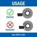 Mercer Industries 184020 - 8" x 5/8" x 1/2", 5/8" Knot Wire Wheel, .014 Carbon Steel 8" x 5/8" x (1/2", 5/8") Knot Wire Wheel