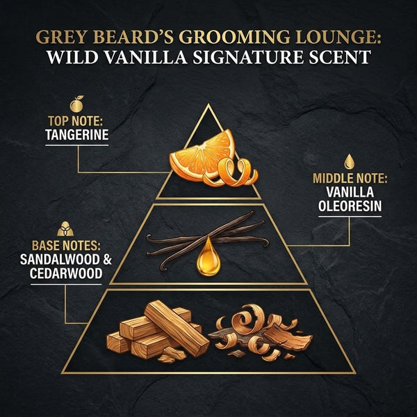 Grey Beard's Grooming Lounge Wild Vanilla Beard Oil for Men 1 fl oz - Natural Leave-In Conditioner with Jojoba Argan and Grapeseed Oils