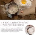 Bellemain 3 Cup Flour Sifter for Baking Fine Mesh Rotary Hand Crank with Loop Agitator for Quick Sifting, Flour Sifter Stainless Steel