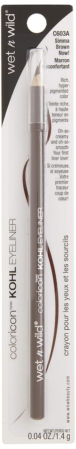 Wet N Wild Color Icon Kohl Eyeliner Pencil, Rich Hyper-Pigmented Color, Smooth Creamy Application, Long-Wearing Matte Finish Versatility,