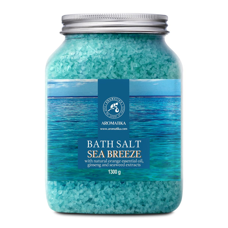 Bath Sea Salt 46 Oz - Sea Breeze Salt - Natural Bath Sea Salts - Best for Good Sleep - Relaxing - Calming - Body Care - Beauty - Aromatherapy 46