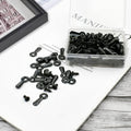 160-Piece Metal Picture Frame Set with 160 Screws, Turn Button Fasteners, Black Frame Hardware, Hanging Hangers for Photos, Crafts, Posters