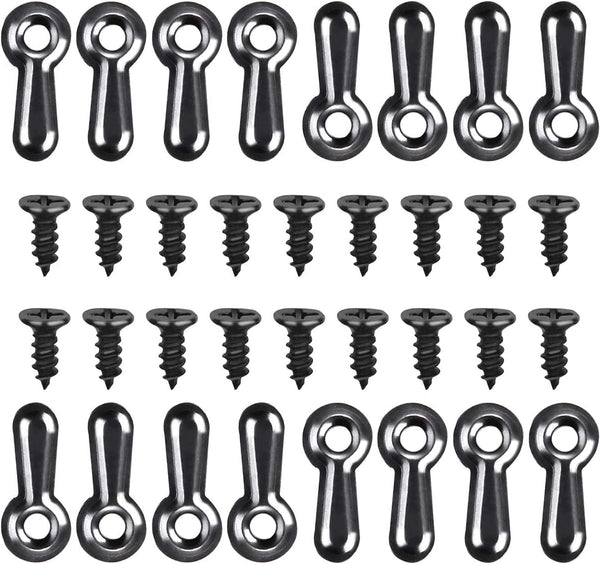 160-Piece Metal Picture Frame Set with 160 Screws, Turn Button Fasteners, Black Frame Hardware, Hanging Hangers for Photos, Crafts, Posters