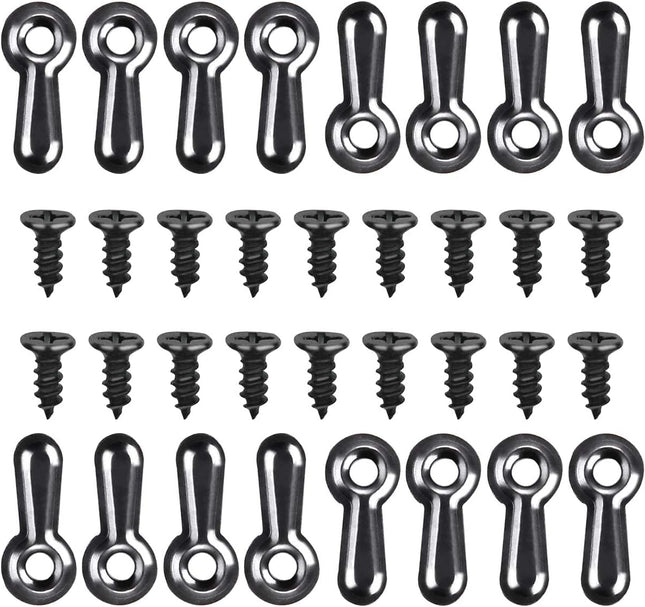 160-Piece Metal Picture Frame Set with 160 Screws, Turn Button Fasteners, Black