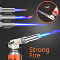 Culinary Professional Kitchen Butane Torch, Upgrade Creme Brulee Blow Torch for Cooking, Adjustable Flame with Reverse Use（Butane Gas Not Included）