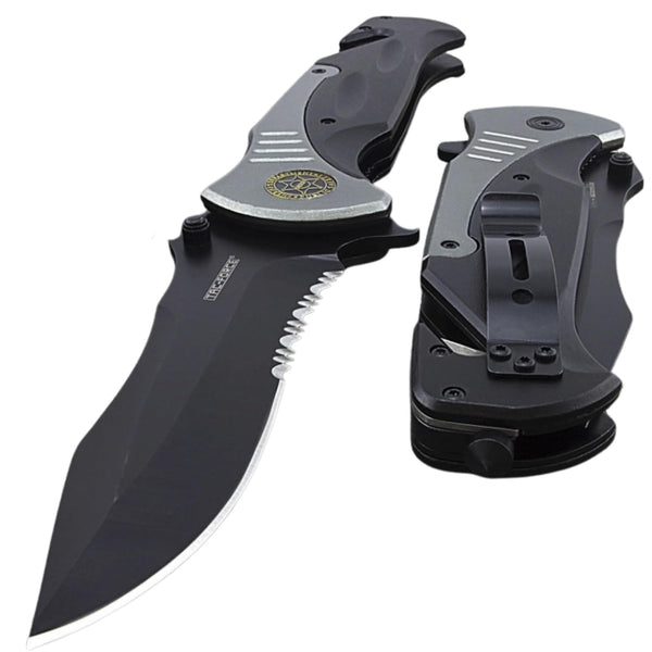 Tac-Force Extra Large Grey 10.5" Folding Blade Assisted Open Pocket Knife