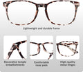 Blue Light Glasses for Woman Men, 99% Blocking Square Frame 5 Pairs | Anti Eyestrain & UV Glare Protection, Computer Blue Light Blocking Glasses
