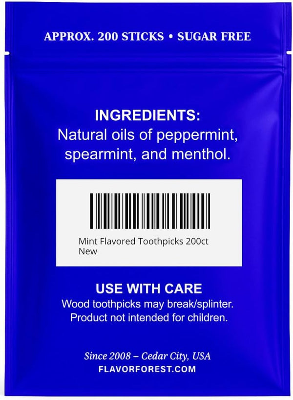 Mint Flavored Toothpicks 200ct