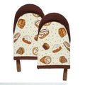 Folkulture Mini Oven Mitts Heat Resistant | (5.75 x 9) Set of 2 Short Oven Mitts with Hanging Loop | 100% Cotton Oven Gloves or Kitchen Mittens |