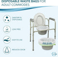 TidyCare Bedside Commode Liners for Portable Toilet Chair Bucket and Bedpan | Value Pack of 48 Disposable Waste Bags for Adults in Medical Care |