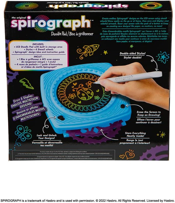 Spirograph Doodle Padâ Arts and Crafts, Scratch Art, LCD Writing Tablet for Kids, Kids Toys, Art Supplies, Drawing Kit, Spiral Art, Double-Sides