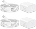I Phone 16 15 Charger Fast Charging - 20W PD Fast Charger Block with 6Ft USB C Cable for I Phone 16/15 Series, I Pad Pro/Air/Mini, Galaxy S23,