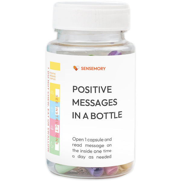 Sensemory 60 Pcs Positive Affirmation Cards Jar, Funny Emotional Support Gift for Teen Girls, Gifts for People with Depression, Motivational