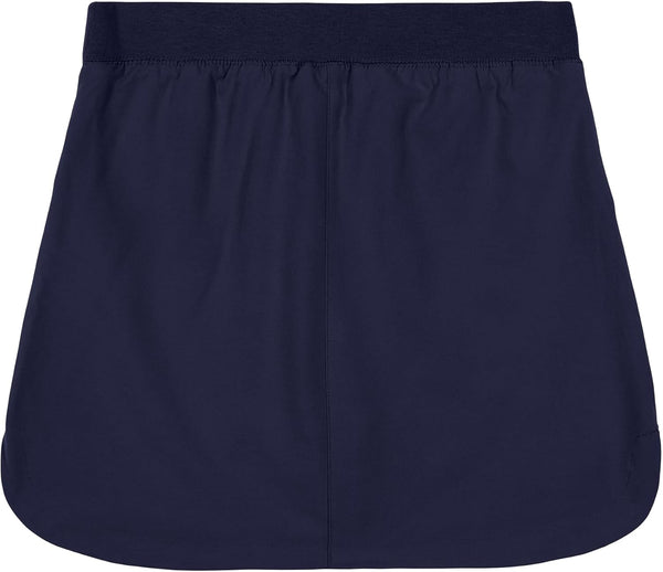 Izod Girls' School Uniform Pull-on Scooter Skirt with Undershorts, Knit Waistband & Functional Pockets, Wrinkle Resistant 10 Navy