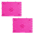 2Pcs Foot Massage Mat Acupressure Reflexology Pad for Heel Arch and Toe Relief Durable Foot Massager Tool for Home Office and Relaxation Rose Red
