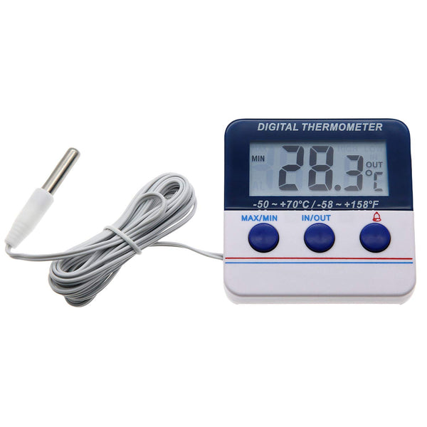 Fridge Thermometer Freezer Thermometer Digital Refrigerator Thermometer with Magnetic Attachment in-Outdoor Alarm Thermometer with Waterproof