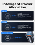 LISEN Car Charger USB C, 69W Cigarette Lighter USB Charger Adapter, Car Accessories Gifts for Men, Mini USBC Cars Fast Charging Adapter USBC Type
