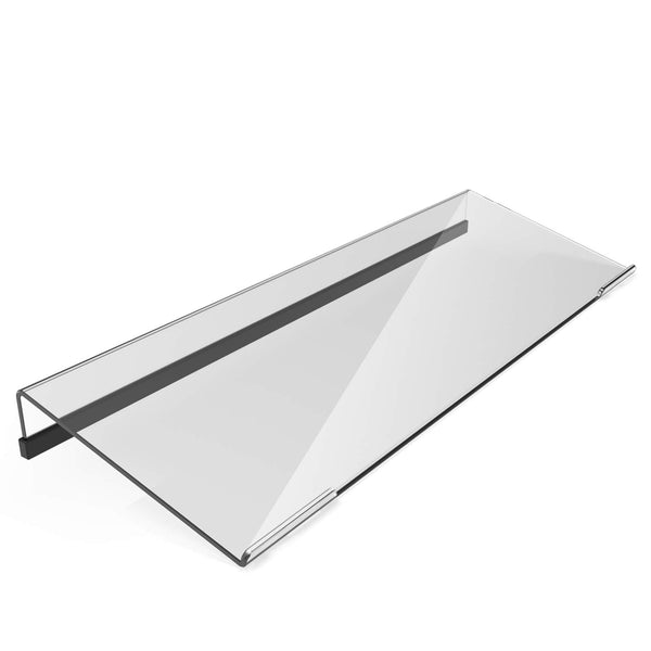 KOTEMON Acrylic Tilted Computer Keyboard Stand for Ergonomic Typing, Keyboard Tray Holder with Silicone Non-Slip Case, Clear Clear 17"x5.5"x1.5"H
