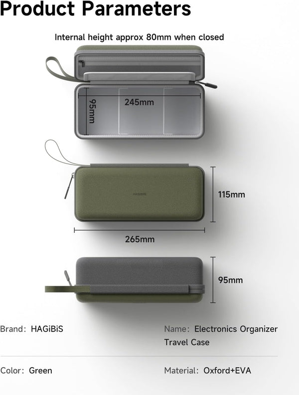 Hagibis Electronics Organizer Travel Case Cable Organizer Bag Pouch Portable Waterproof Carry Case for Cable, Charger,Power Bank, SD Card, Mouse,