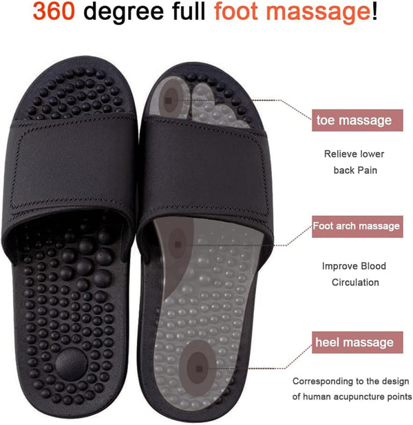 Health Foot Massage Slippers Acupressure Point Care Magnet Therapy Promoting Blood Circulation Myofascial Release Trigger Point Acupuncture