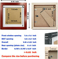 ZXTparts 8x8 Picture Frames with 6x6 Opening Mat. 8x8 Red Square Photo Frame Matte. Solid Wood The Tabletop or The Wall.The Plastic Panel.The