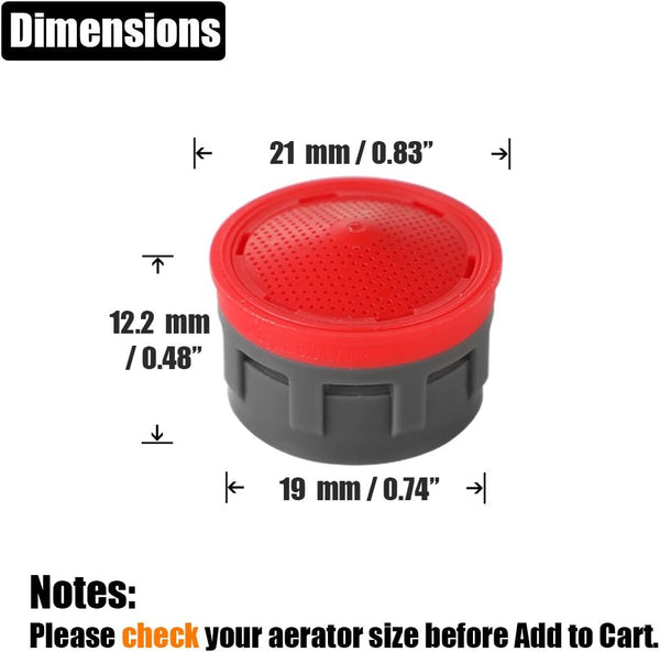 JQK Faucet Aerator, 2.2 GPM Flow Retrictor Insert Aerators Replacement Parts Only Work for Bathroom Sink Faucets 5 Pack, Standard Size, FAN22-P5 1