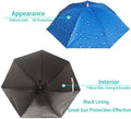 Umbrella Hat, 37 inch Fishing Umbrella Hat Hands Free Foldable UV Protection Umbrella Cap Adjustable Headwear for Fishing Golf Camping Beach