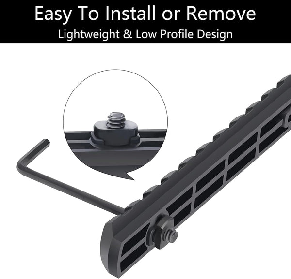 Polymer Picatinny Accessory Rail Single Picatinny Rail, 3 3 5 5 7 7 Slots, with 13 T-Nuts & 13 Screws & 2 Allen Wrench