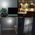 Tap Light 6 Pack Portable LED Puck Touch Night Lights - Battery Operated Under Cabinet Lighting for Kitchen, Closet, Classroom, Indoor & Outdoor