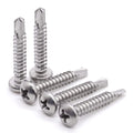 50pcs 2 x 1 Phillips Pan Head Self Drilling Screw, 410 Stainless Steel, Pan Head Quick Self Tapping Screws for Sheet Metal, Wood, Plastic,