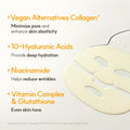 THE FACE SHOP Vita-Toning Vegan Collagen Face Mask, Korean Glass Skin Essential, Hydrogel Mask for Moisturizing & Skin Elasticity, Improves Uneven