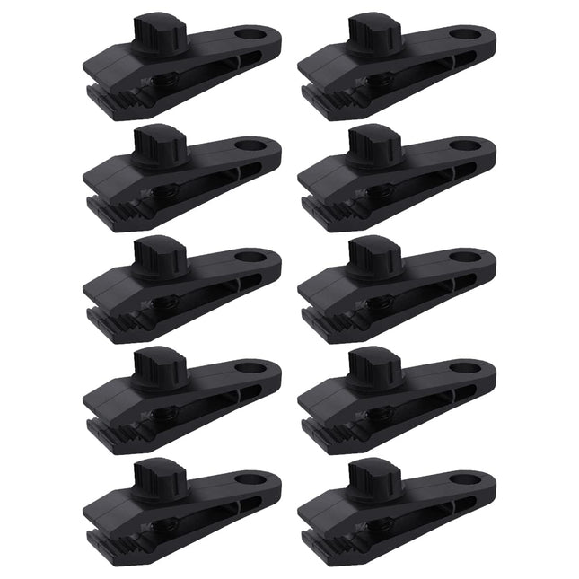 10 Pcs Heavy Duty Tarp Clips Shark Tent Fasteners Clips Holder for Car Covers, Outdoor Camping, Awnings, Swimming Pool Covers Black