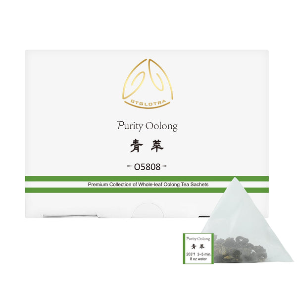 GTGLOTRA Oolong Tea Bags, 24 Whole Leaf Tea Bag, Alternative To Caffeine, 100% Natural Pure Tea, Stress Relief Pyramid Teabags, Suitable for