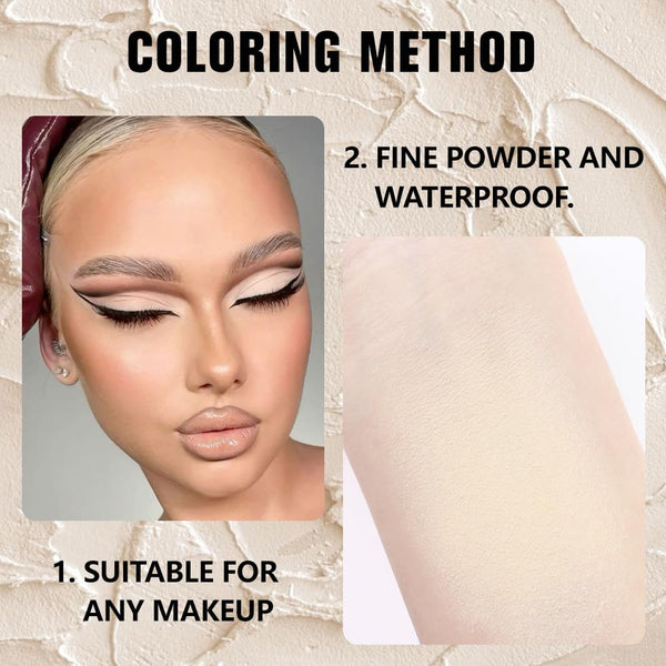 Kaely Pressed Single Eyeshadow Makeup, Vanilla Nude Beige Matte Highly Pigmented Monochrome Eye Shadow Palette, Waterproof Neutral Powde Mini
