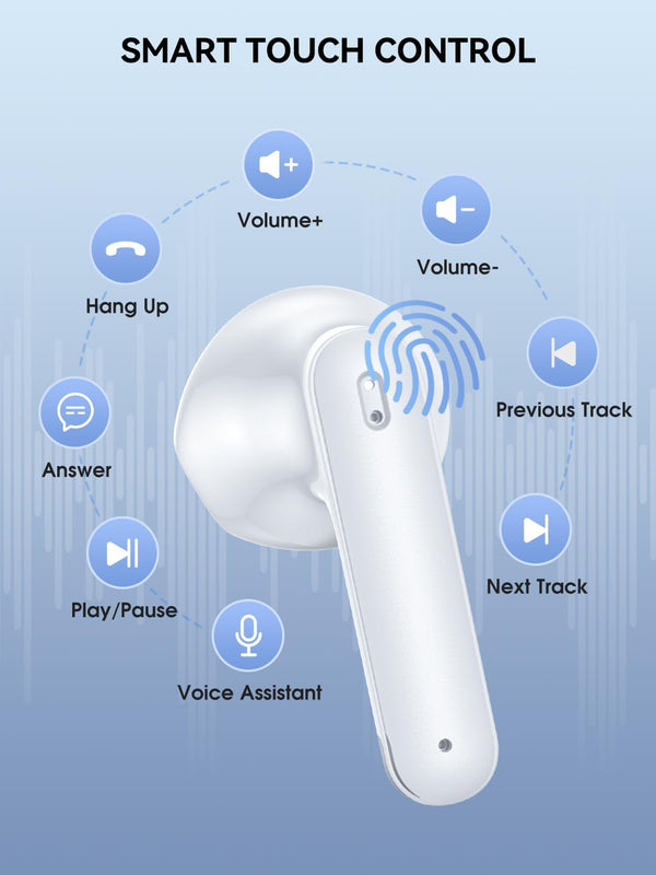 Wireless Earbuds Bluetooth 5.3 Headphones 42 Hrs Playtime with LED Display, Hifi Stereo Wireless Earphones with 4 ENC Noise Cancelling Mics, IPX7