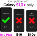 Asuwish Phone Case for Samsung Galaxy S10 Plus Wallet Cover with RFID Blocking Credit Card Holder Wrist Crossbody Strap Lanyard Leather Cell
