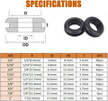 ISPINNER 190pcs Rubber Grommet Assortment Kit, 9 Sizes Eyelet Ring Gasket 1/4" 5/16" 3/8" 7/16" 1/2" 5/8" 3/4" 7/8" 1" (Black)