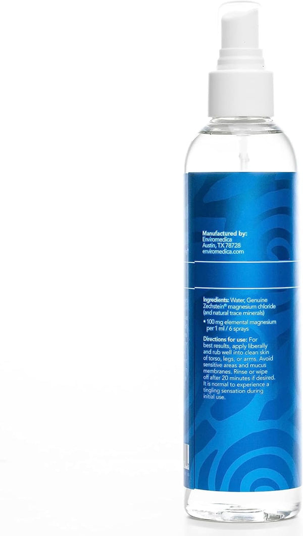 Ancient Minerals Magnesium Oil Spray Bottle of Pure Genuine Zechstein Magnesium Chloride - Topical Magnesium for Skin Application (4fl oz) 4 Fl Oz