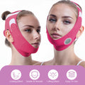 Graphene V-Line Mask Chin up Mask V Shaped Face Mask Chin Strap for Sleeping, Jaw Exerciser,Red,Medium