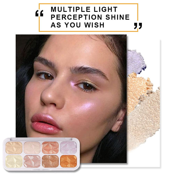 evpct 8 Colors Highlighter Makeup Palette for Face Highlighters & Luminizers iluminadores de maquillaje profesional Gold Cheek Diamond Shimmer