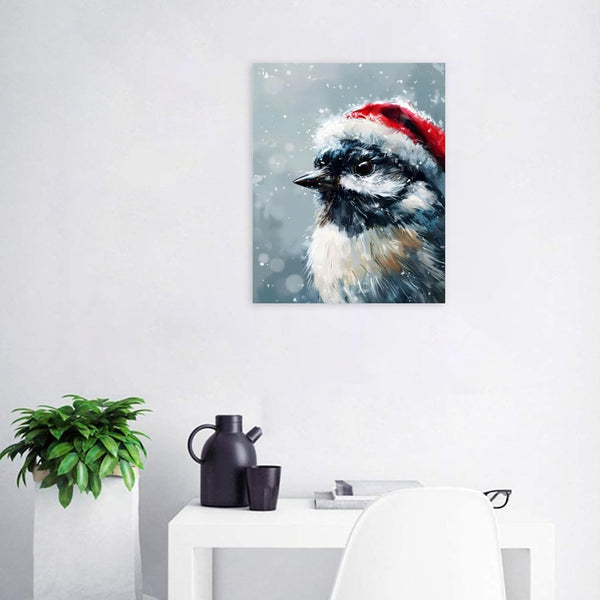 Bird Paint by Number for Adults,Christmas Bird Paint by Numbers Kit for Adults Beginner,Cute Bird Wearing Santa Hat Adult Paint by Number Kits on