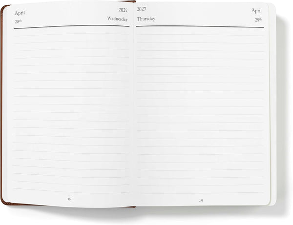 Wykeham'S Executive 2025-26 Daily Journal Planner – Customization Available – Mid-Year Academic Diary (Brown, 8.5"×5.5")