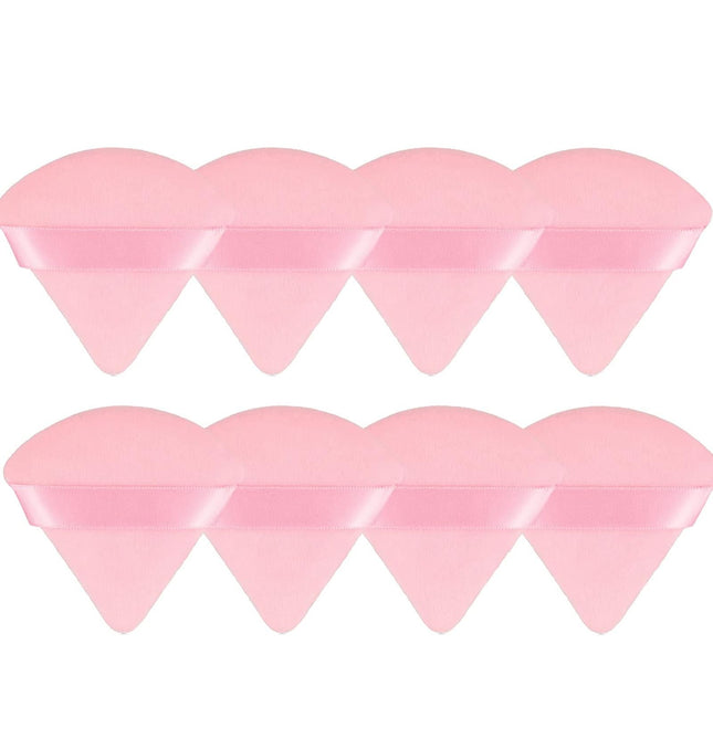 8 Pieces Triangle Powder Puff Face Soft Triangle Makeup Puff Velour Cosmetic Foundation Blender Sponge Beauty Makeup Too