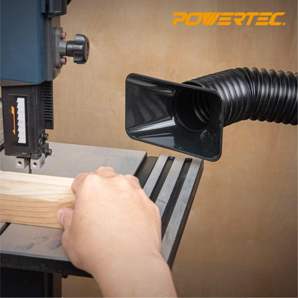 POWERTEC 70204 Dust Collection Rectangular Hood Nozzle for 2-1/2” Dust Collection Hose Fittings